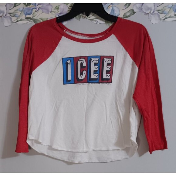 Hollister Large Red White Icee Graphic Summer Beach Travel Fun Top - Picture 1 of 3
